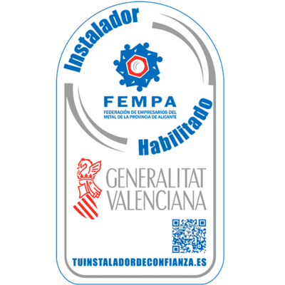 Empresa instaladora habilitada y acreditada por FEMPA Generalitat Valenciana